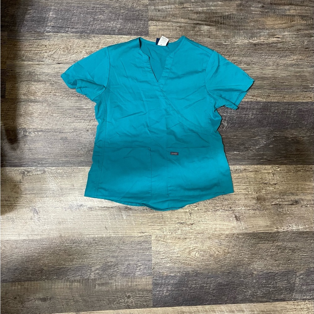Teal scrub top